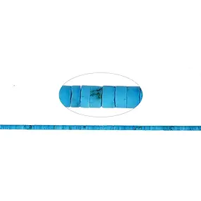 Rang de collier "Heishi", Turquoise (stab.), 01,5-02,5 x 03,5mm | Marco Schreier