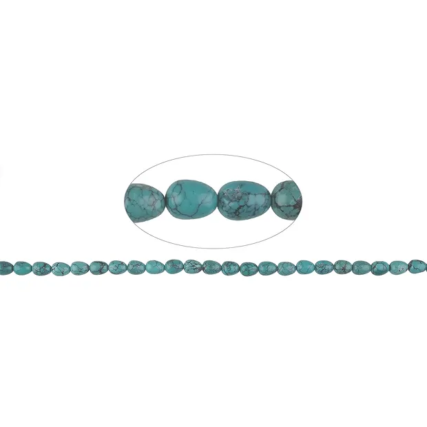 Drop strand, Turquoise (stab.), 06 - 09mm | wholesaler gems & healing stones