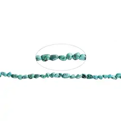141550604321 Strang Nuggets, Türkis (stab.), 06-08mm | GH Edelsteine, Heilsteine & Schmuck