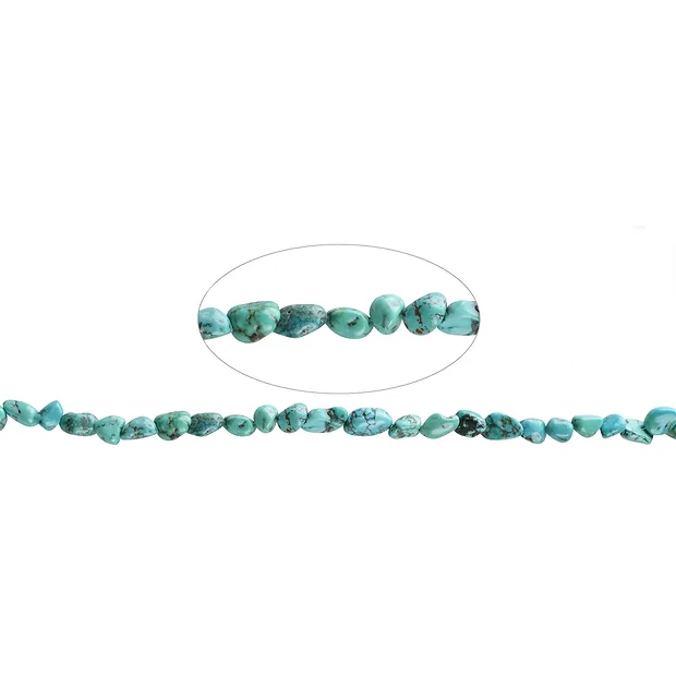 Strand of nuggets, Turquoise (stab.), 06-08mm | wholesaler gems & healing stones