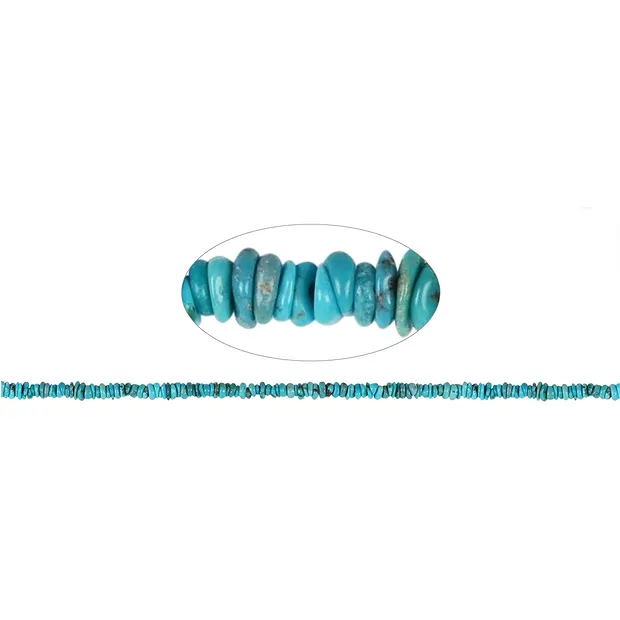 Rang de colliers, Turquoise AA (stab.), 01-02 x 03-04mm | Marco Schreier