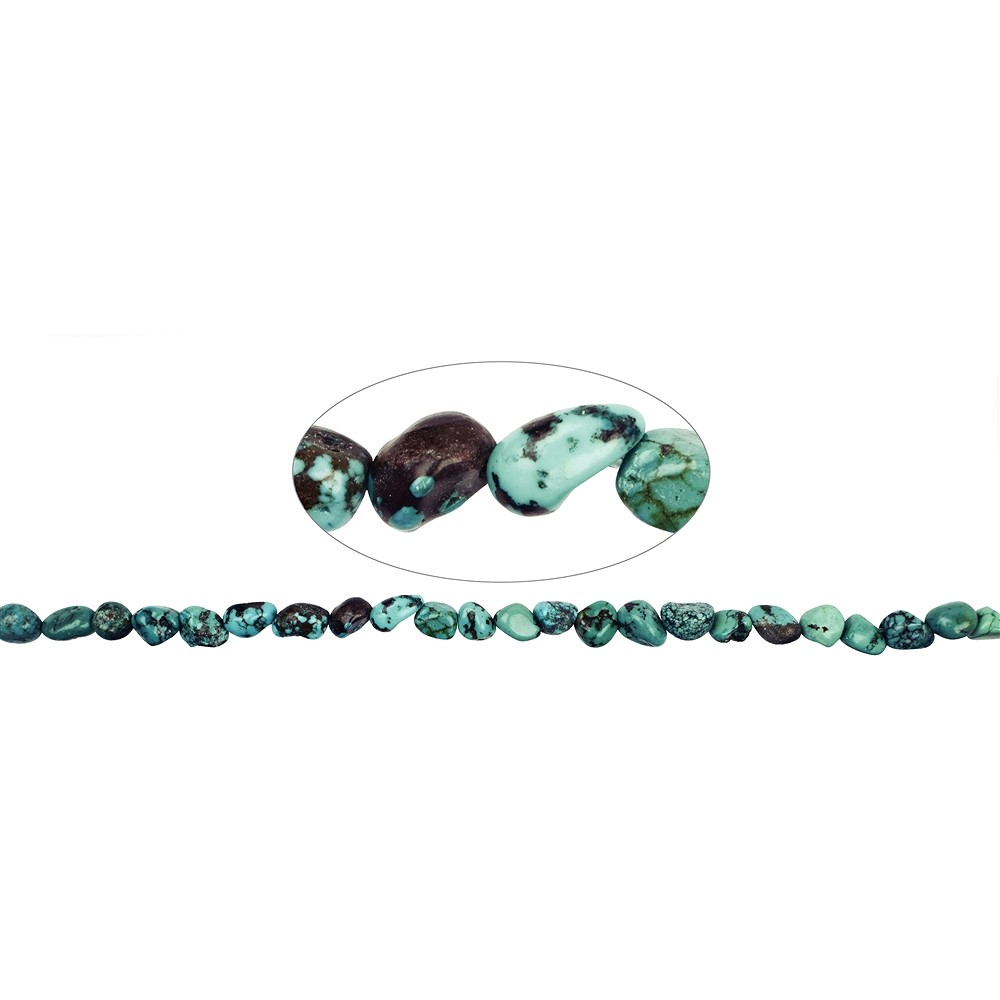 Strand of nuggets, Turquoise (stab.) 06-07mm (42cm) | Marco Schreier