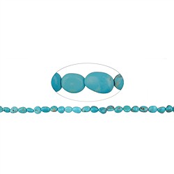 141550630524 Strang Nuggets, Türkis (stab.), 08-11 x 06mm | Edelsteine, Heilsteine & Schmuck