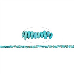 141550630924 Filo di pepite piatte, Turchese (stab.), 05 x 02 mm | Marco Schreier