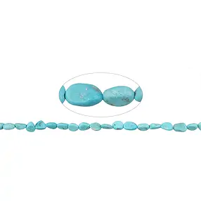 Rang de colliers Nuggets, Turquoise (stab.), 06-12 x 03-06mm | Marco Schreier