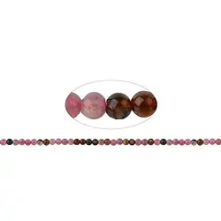 141560100322 Rang de colliers boules, Tourmaline (polychrome/rose), 04mm | Marco Schreier