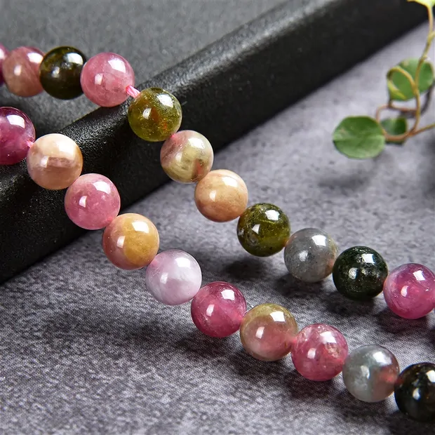 Strang Kugeln, Turmalin (bunt), 05,5 - 06,5mm | Edelsteine, Heilsteine & Schmuck