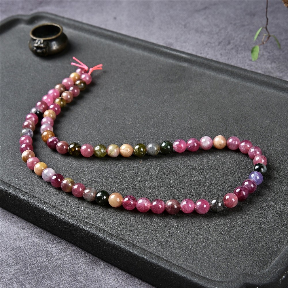 Filo di perline, Tormalina (colorata), 05,5 - 06,5 mm | Marco Schreier