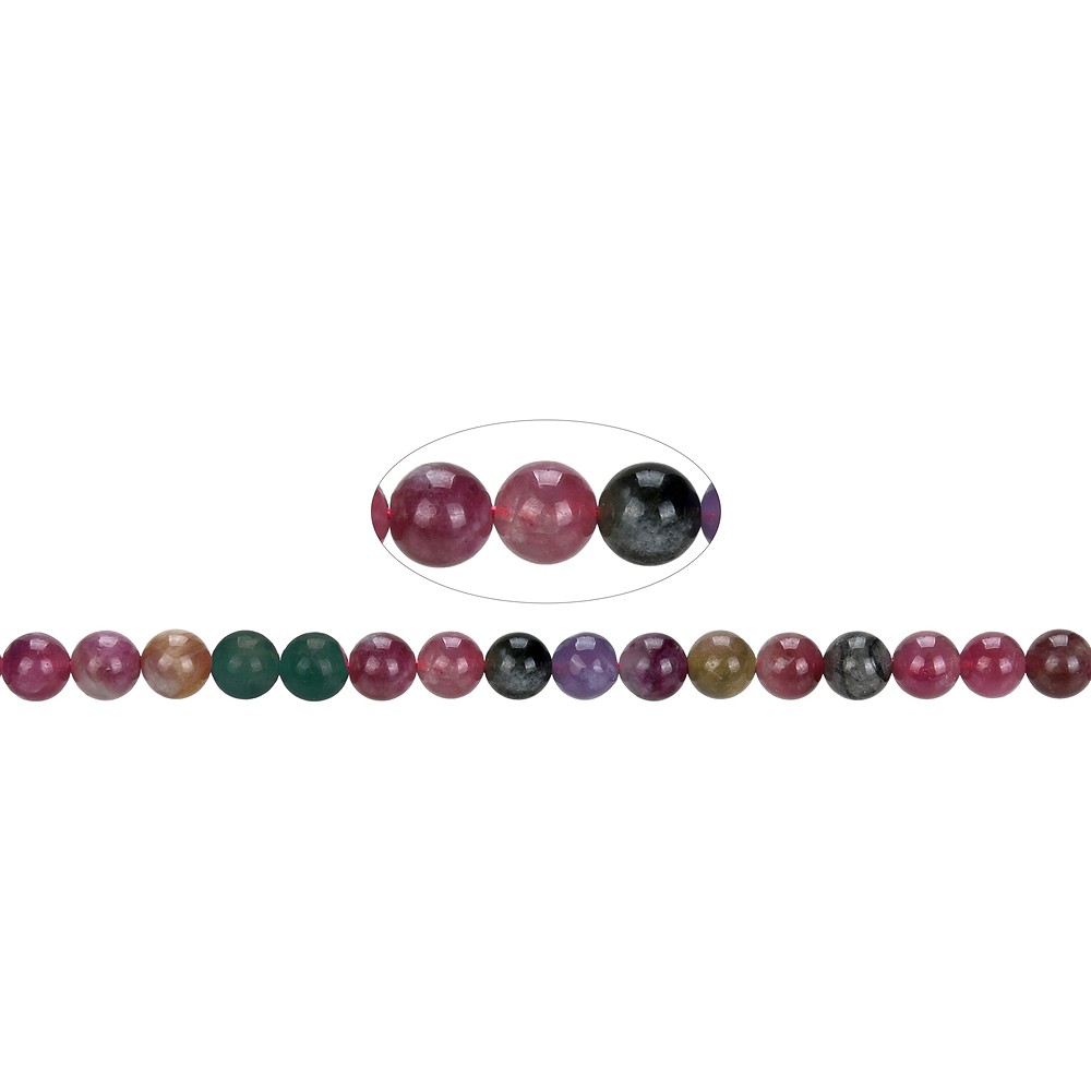 Filo di perline, Tormalina (colorata), 05,5 - 06,5 mm | Marco Schreier