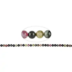 141560100620 Strang Kugeln, Turmalin (bunt), 07mm | Schreier Edelsteine, Heilsteine & Schmuck