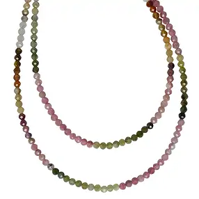 Rang de colliers boules, Tourmaline (polychrome), à facettes, 02mm (42cm) | Marco Schreier