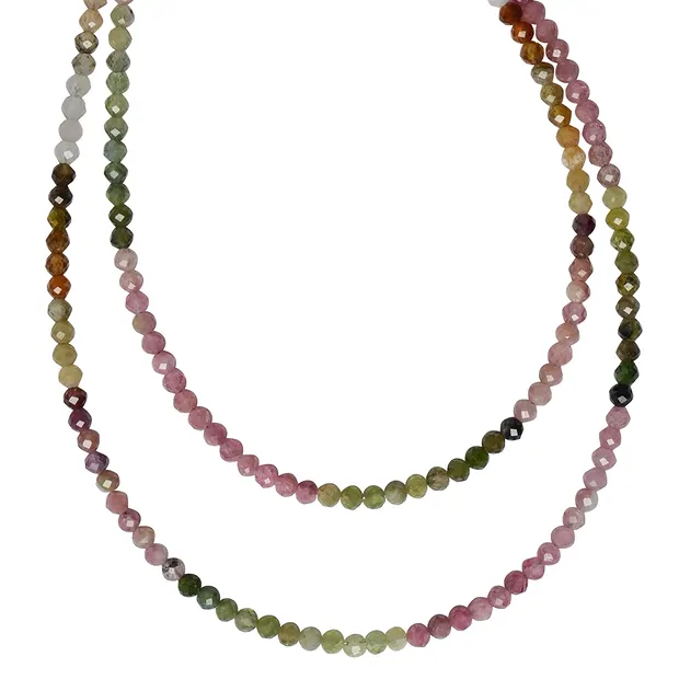 Rang de collier boules, Tourmaline (polychrome), facettées, 0,2 mm | Marco Schreier