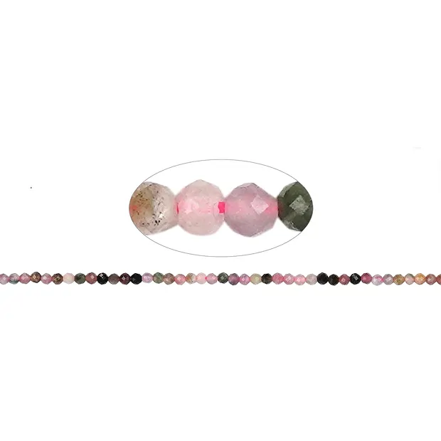 Strang Kugeln, Turmalin (bunt) A, facettiert, 03mm (39cm) | Marco Schreier