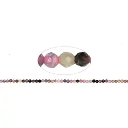 141560104822 String Beads, Tourmaline (multicolour) A, faceted, 02.5 - 03.0mm | Marco Schreier