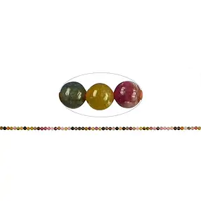String Beads, Tourmaline (multicolour) A-/B+, 02,25mm | Marco Schreier