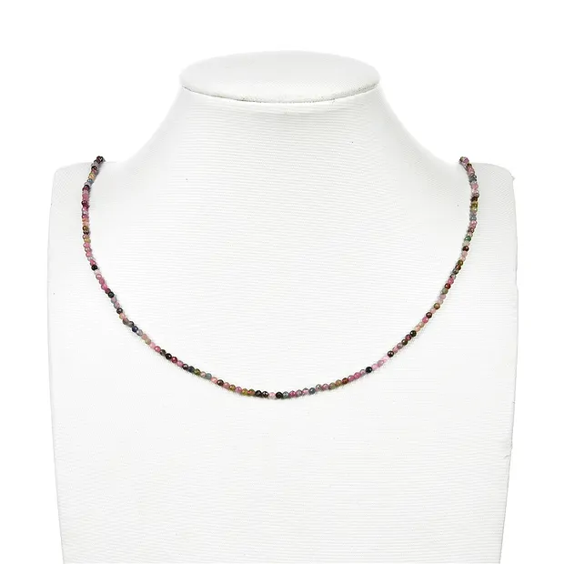 String Beads, Tourmaline (multicolour/pink), faceted, 02 - 02,5mm (38cm) | Marco Schreier