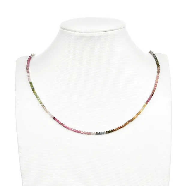 String Beads, Tourmaline (multicolour), faceted, 02.5mm | Marco Schreier