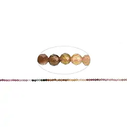 141560111522 Rang de colliers boules, Tourmaline (polychrome), facettes, 02,5mm | Marco Schreier