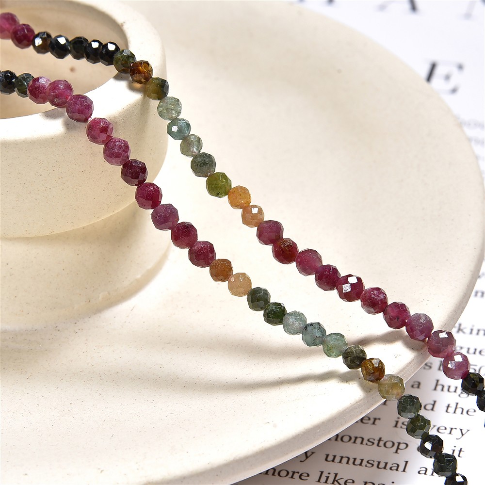 Strang Kugeln, Turmalin (bunt), 3,5mm | Edelsteine, Heilsteine & Schmuck-Handel