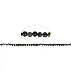 141560112927 String Beads, Tourmaline (olive green, blue), 04,5mm (39cm) | Marco Schreier