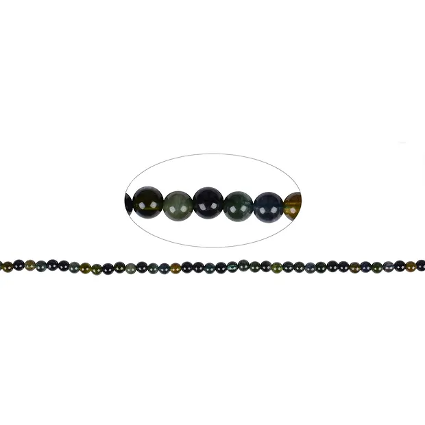 String Beads, Tourmaline (olive green, blue), 04,5mm (39cm) | Marco Schreier