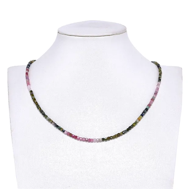 Stringed beads, Tourmaline (multicolour), 03mm, faceted (39cm) | Marco Schreier