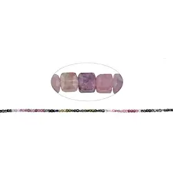 141560210120 Strand cube, Tourmaline (multicolour), faceted, 03mm (39cm) | Marco Schreier