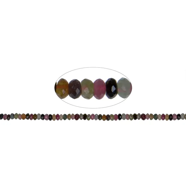 Rang de colliers, Tourmaline (polychrome), facettes, 03 x 05mm | Marco Schreier