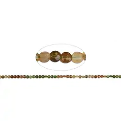 141560327022 Strand Coin, Tourmaline (green, yellow), faceted, 04mm (39cm) | Marco Schreier