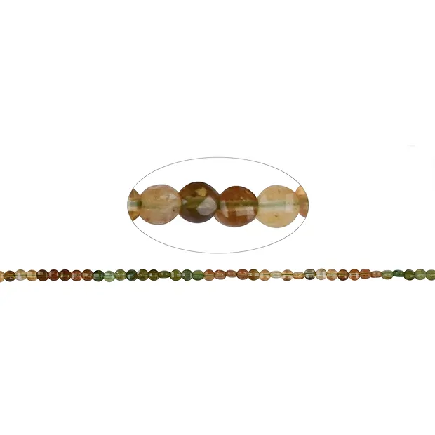 Strand Coin, Turmalina (verde, amarilla), facetada, 04mm (39cm) | Marco Schreier