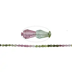 141560512421 Drop strand, Tourmaline (multicolour), faceted, 04 x 02mm (46cm) | Marco Schreier