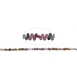 141560512720 String of drops, Tourmaline (multicolour), 02 x 04mm, faceted, 20cm | Marco Schreier