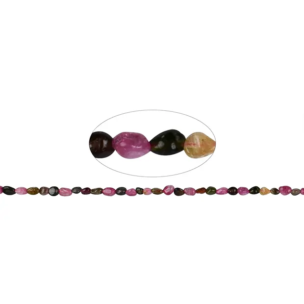 Rang de colliers Nuggets, Tourmaline (polychrome), 03-05mm | Marco Schreier