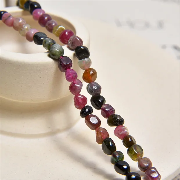 Strang Nuggets, Turmalin (bunt), 04 - 05mm | GH Edelsteine, Heilsteine & Schmuck
