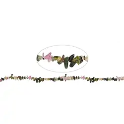 141560609321 Strand of chips, Tourmaline (multicolour), 05 x 08mm (88cm) | Marco Schreier