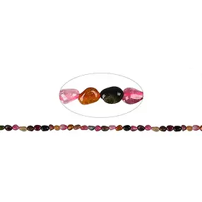 Rang de colliers Nuggets "Pebbles", Tourmaline (polychrome) A, 04-06 x 03mm | Marco Schreier
