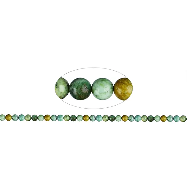 Filo di perline, Variscite (stab.) 06mm | grossista gemme e pietre curative