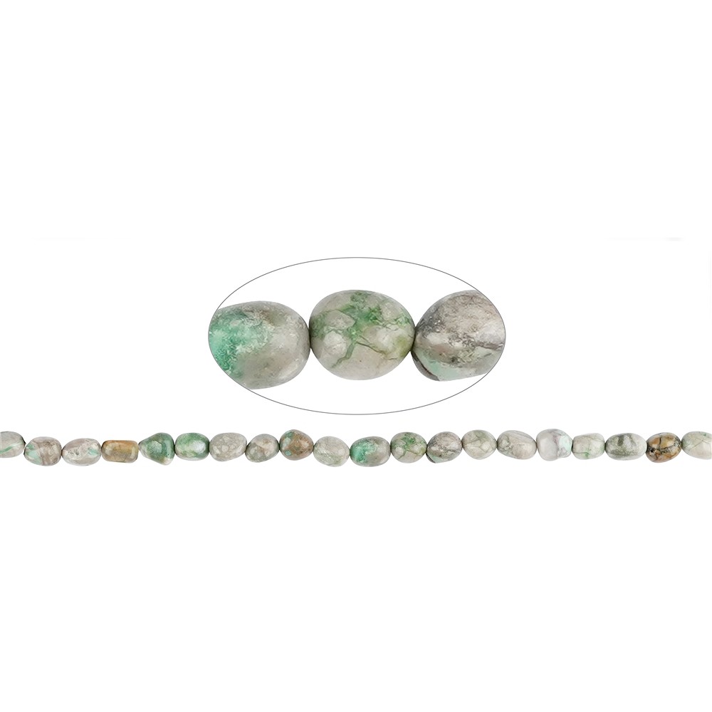 Tira de pepitas, Variscita en matriz, 10 x 08mm | Marco Schreier