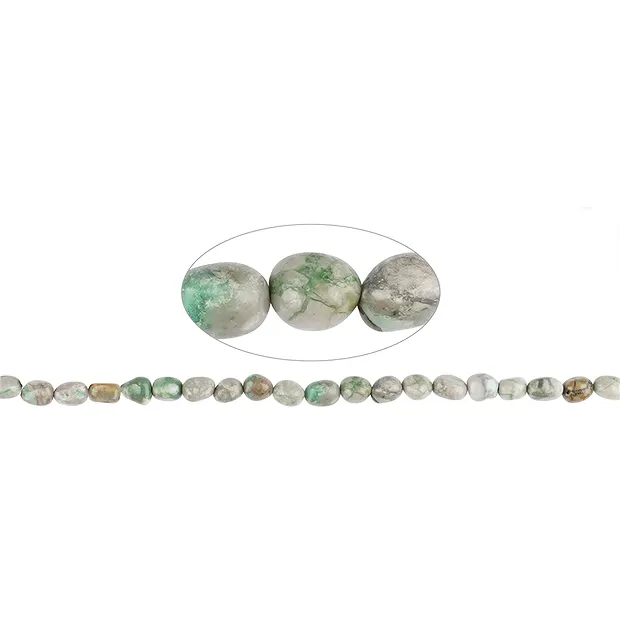 Rang de colliers Nuggets, Variscite en matrice, 10 x 08mm | Marco Schreier