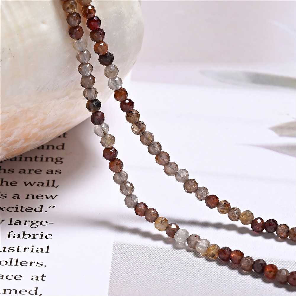 String Beads, Zircon (natural), 03mm, faceted | wholesaler gems & healing stones