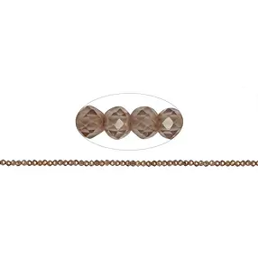 String Beads, Zircon (natural), 02mm, faceted | wholesaler gems & healing stones