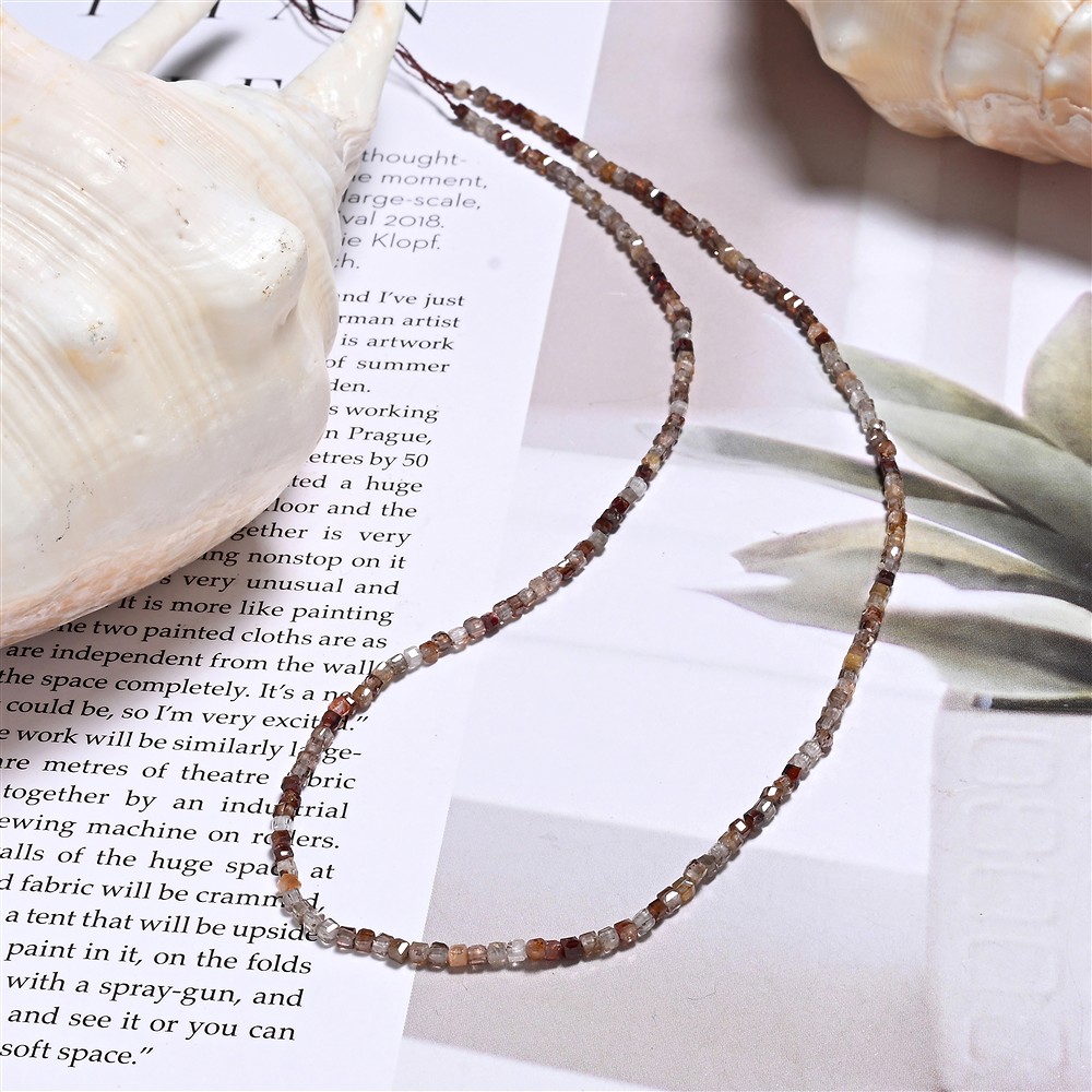 Strang Würfel, Zirkon (natur), 02mm, facettiert (39cm) | Marco Schreier