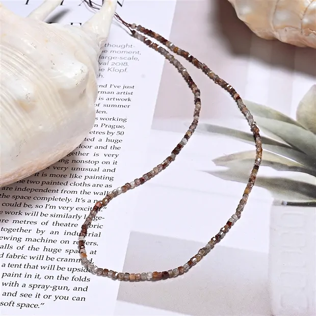 Strang Würfel, Zirkon (natur), 02mm, facettiert (39cm) | Marco Schreier