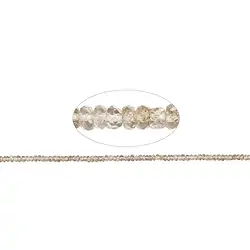 141620300522 Button strand, Zircon (natural), faceted, 04mm | gems, healing stones & jewelry