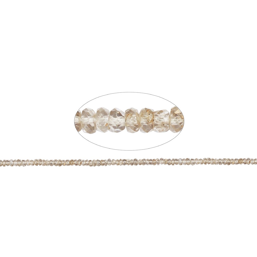 Button strand, Zircon (natural), faceted, 04mm | gems, healing stones & jewelry