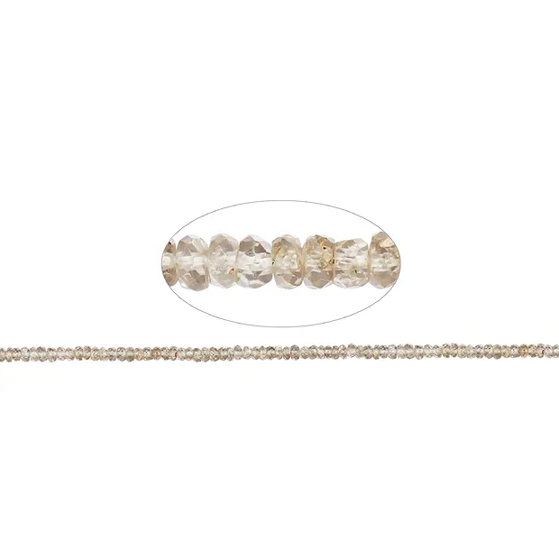 Button strand, Zircon (natural), faceted, 04mm | gems, healing stones & jewelry