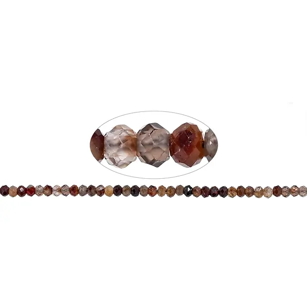 Button strand, Zircon (natural), 03 x 04mm (39cm) | Marco Schreier