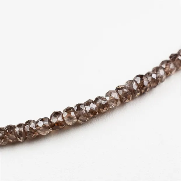 Collar de botones, Zircón (natural), facetado, 02 x 03mm | Marco Schreier