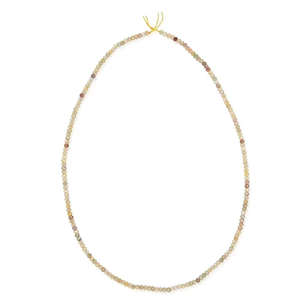 Strang Button, Zirkon (natur, gold-braun) , facettiert, 02 x 03mm | Marco Schreier