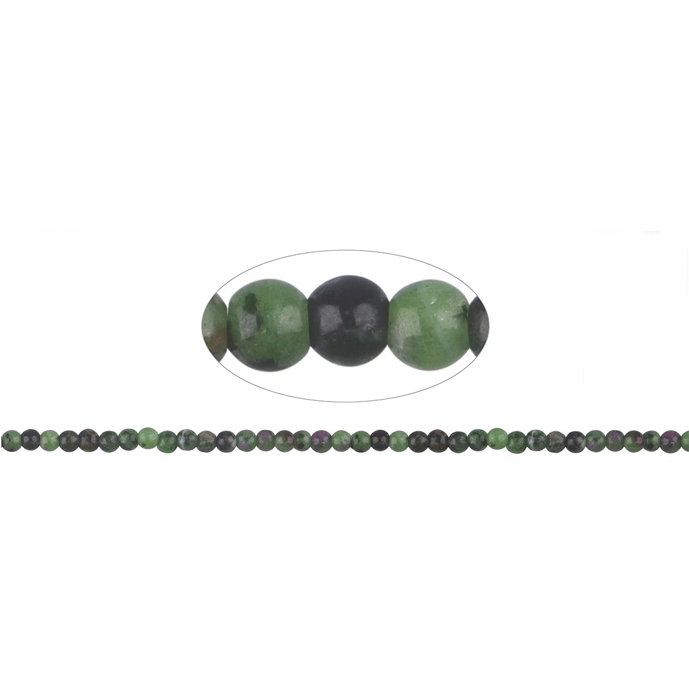 String Beads, Zoisite with Ruby, 04mm | wholesale gems, healing stones & jewelry